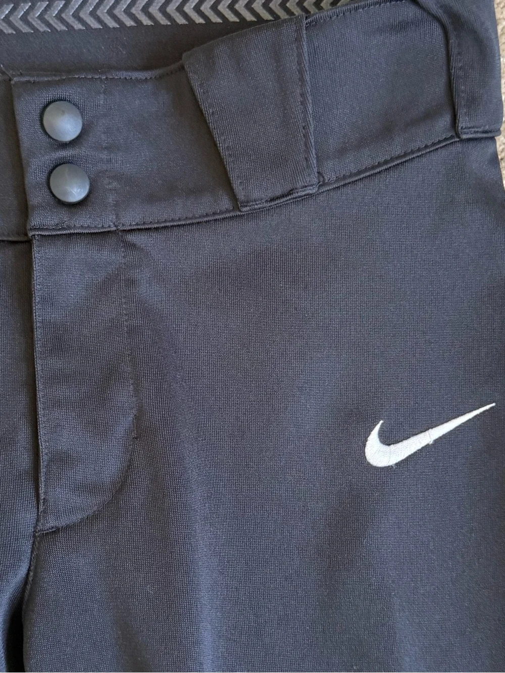 Nike Youth Black Softball Baseball T-Ball Pants with Elastic Ankles